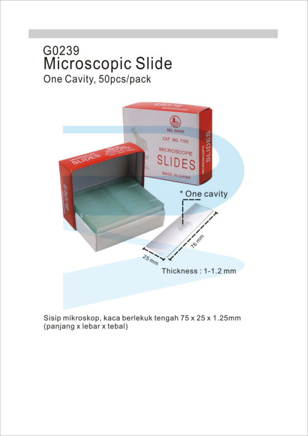 Microscopic Slide One Cavity - ProSaintis